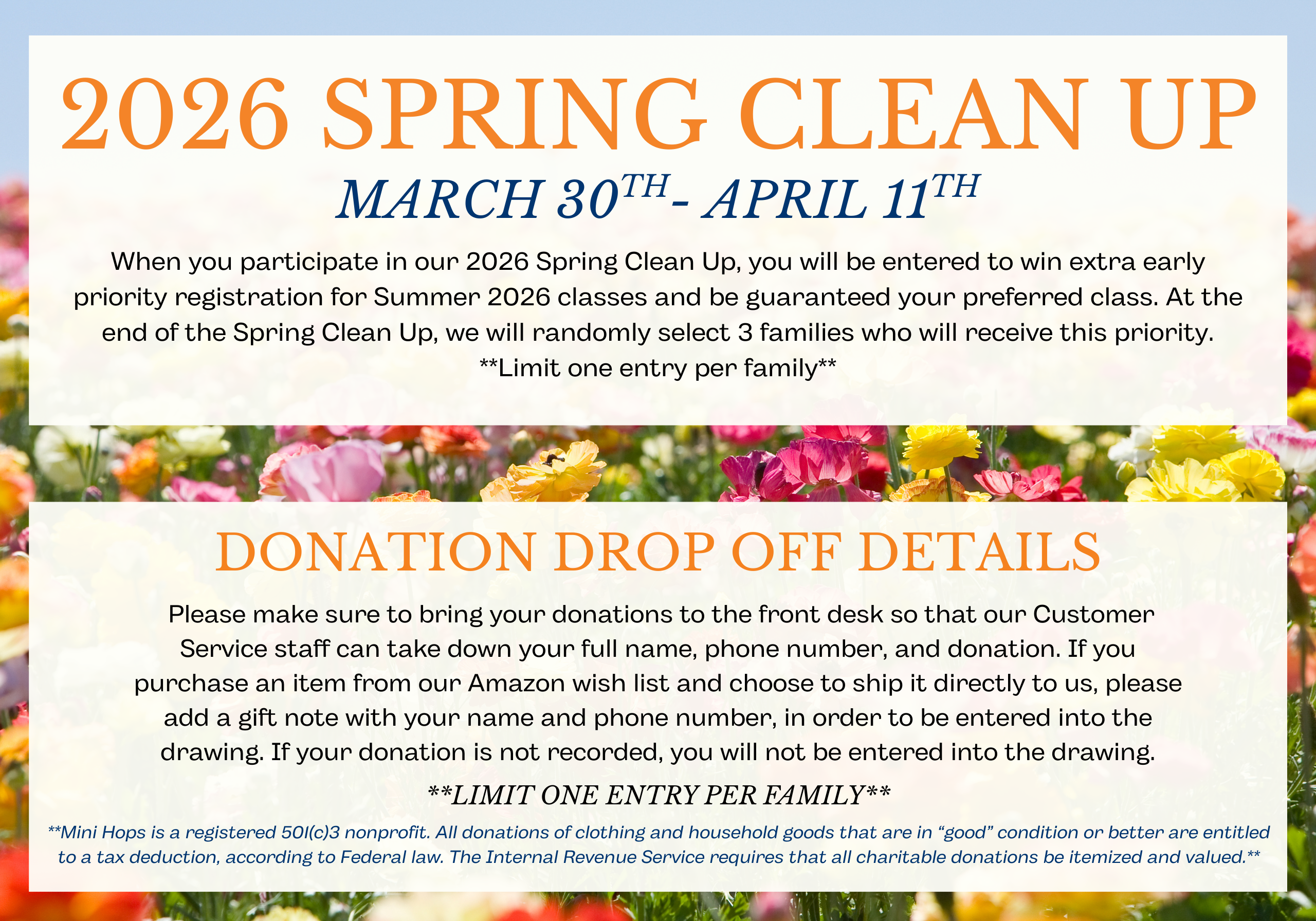Spring Cleaning Info